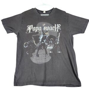Papa Roach Band Tour T-Shirt Rock Concert Graphic Tee Alternative‎ Metal Music